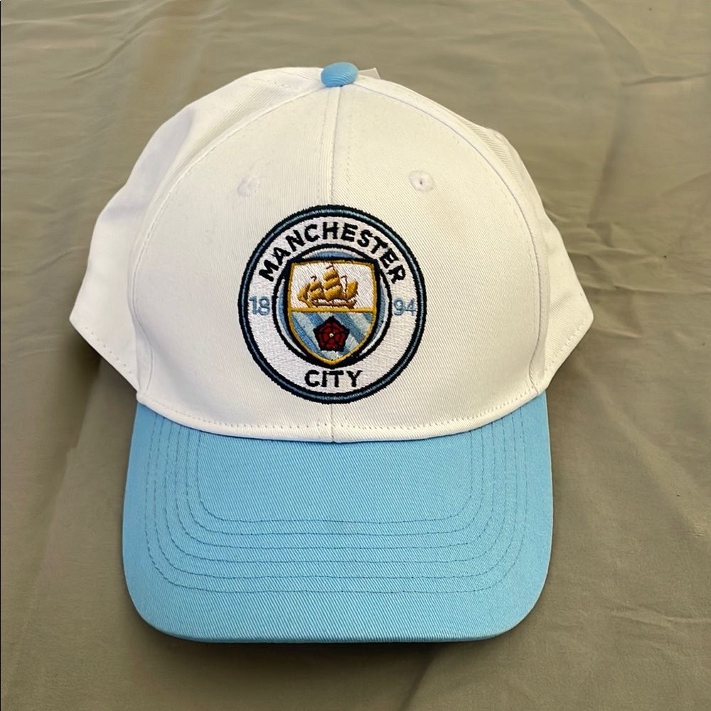 Manchester City White and Blue Cap